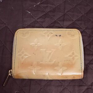 Louis Vuitton Buttery Yellow Monogram Vernis Zip Wallet